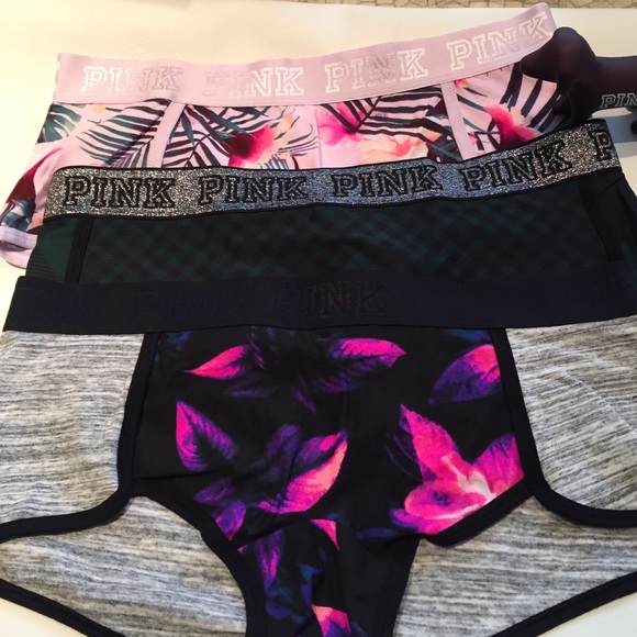 PINK Victoria's Secret Other - Bundle NWT VS Pink Logo BoyShorts Large
